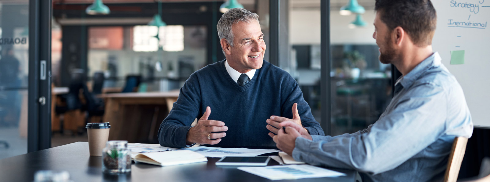 men in a business meeting